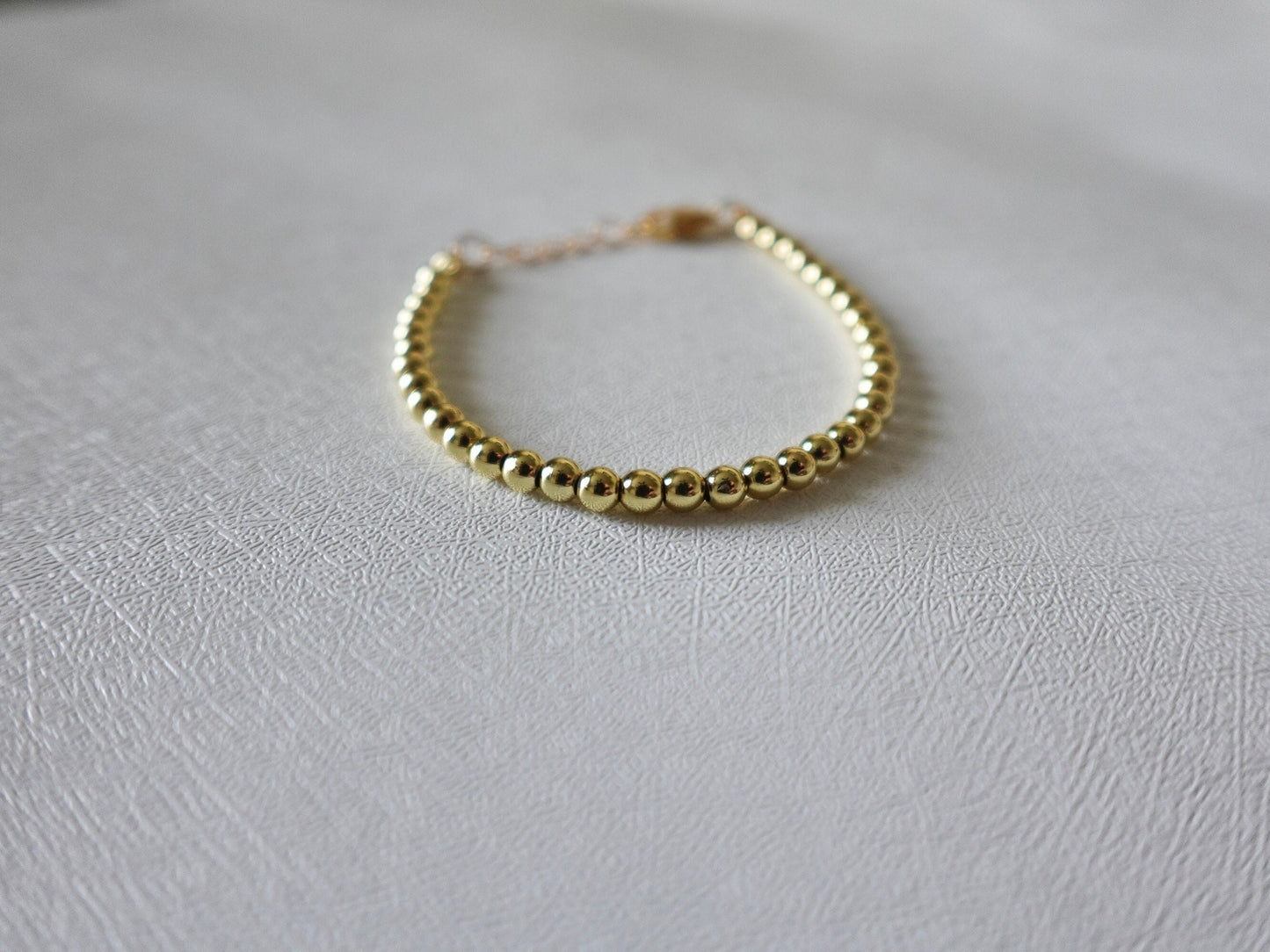 18k Gold Filled 4mm Beaded Bracelet