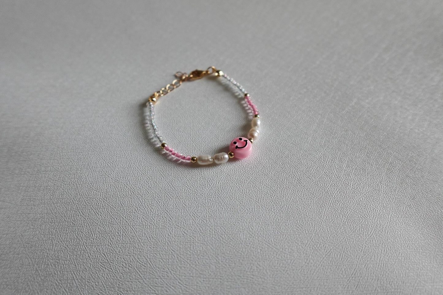 Pink Smiley Face Bracelet