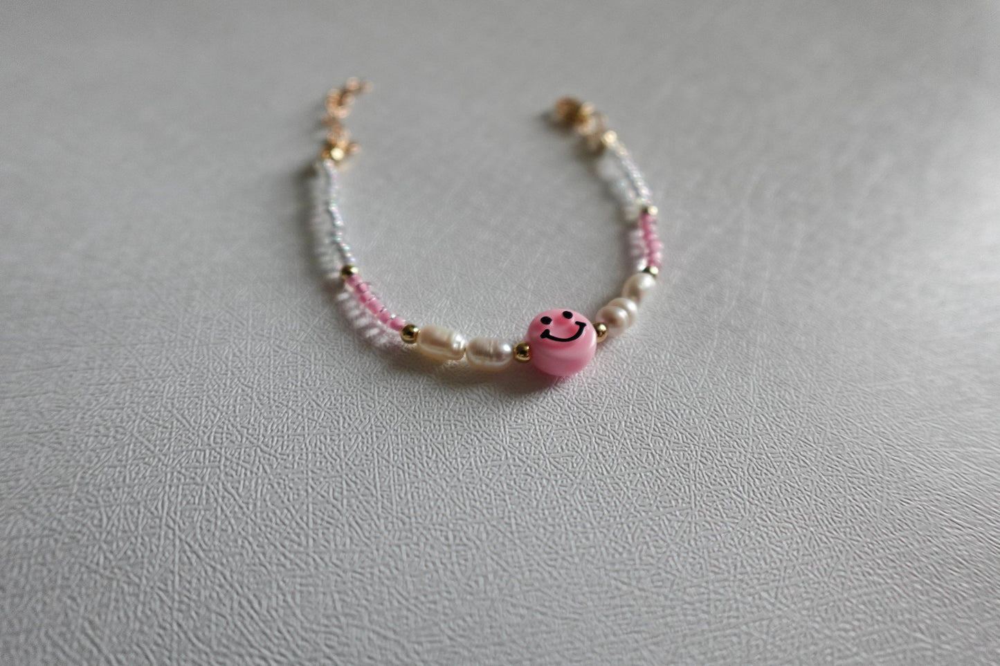 Pink Smiley Face Bracelet