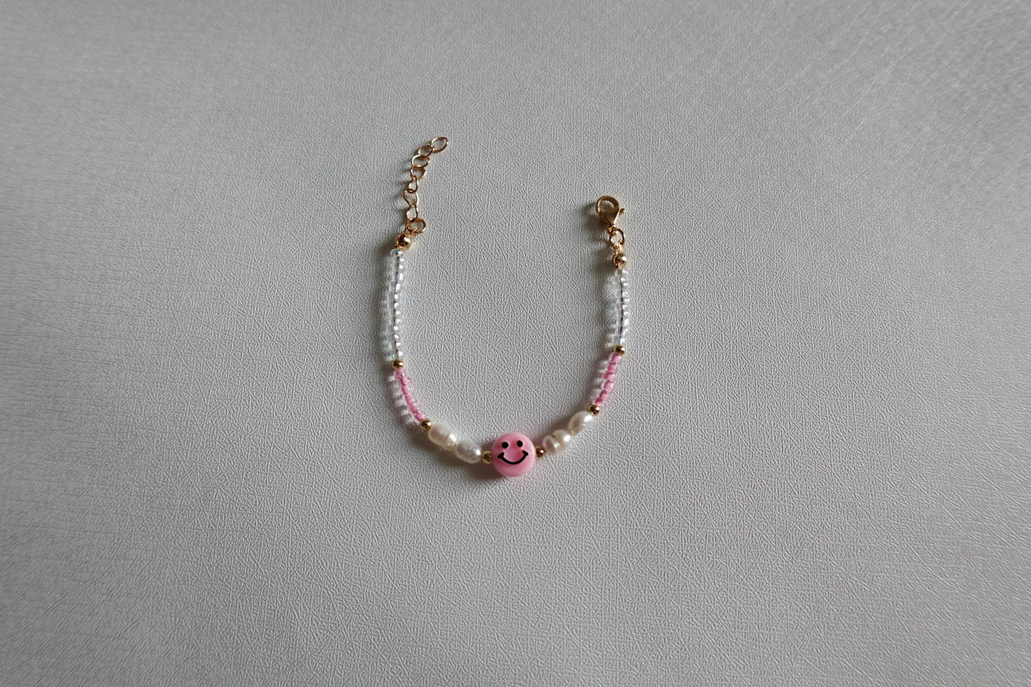 Pink Smiley Face Bracelet