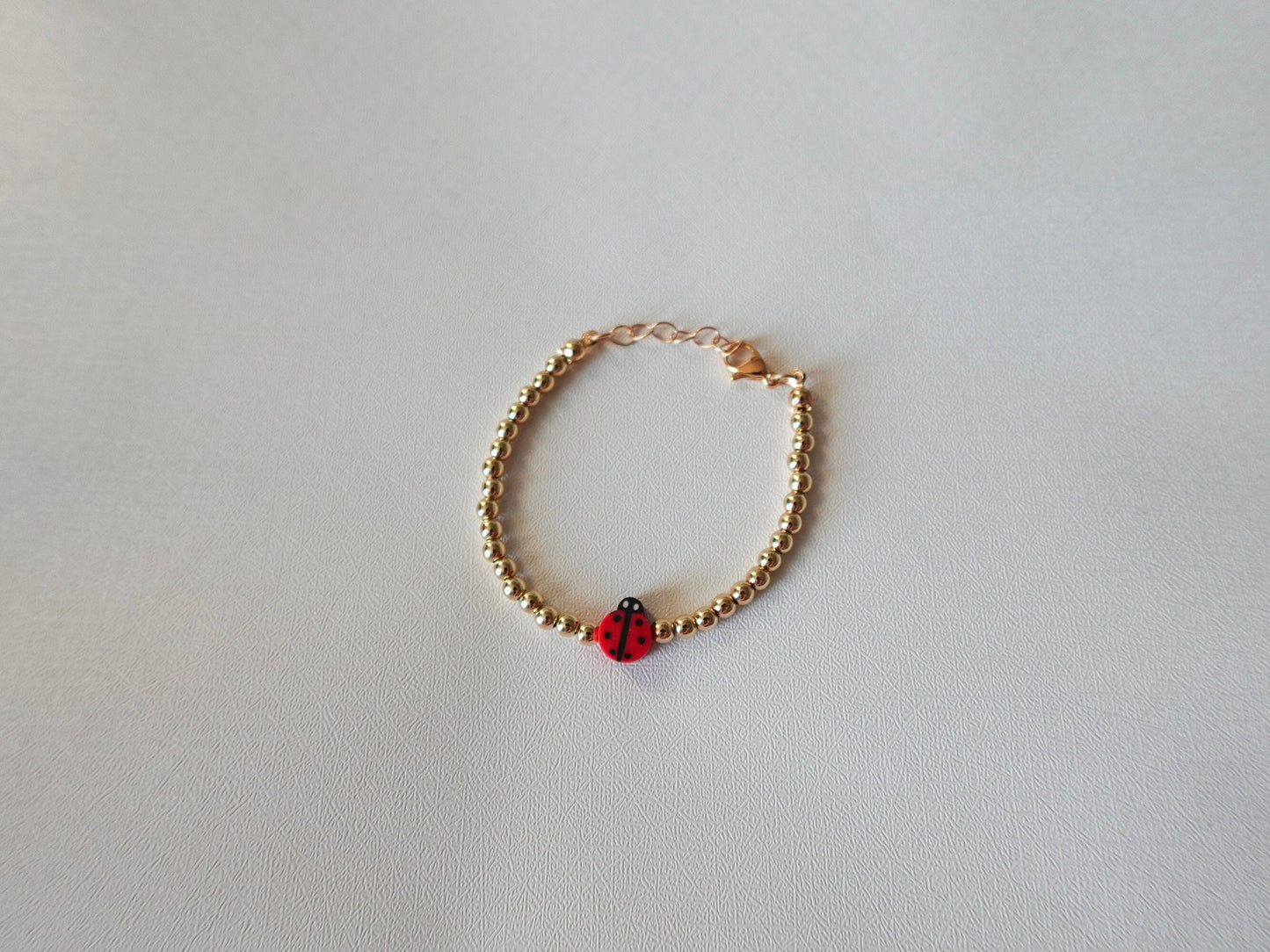 18k Gold Filled Ladybug Bracelet