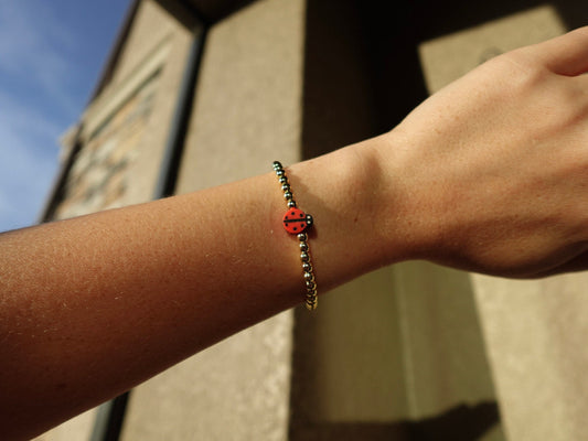 18k Gold Filled Ladybug Bracelet